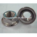 SS316 stainless steel flange nut,SS304 flange serrated nut